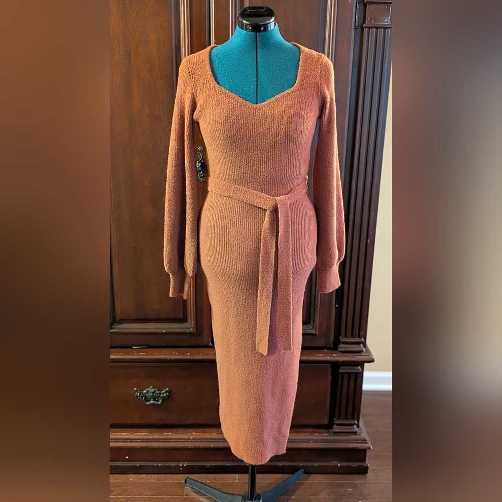 Lulu's Cinnamon Long Sleeve Dress - Picture 2 of 5